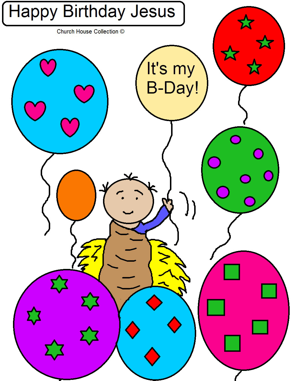 Free Christmas "Happy Birthday Jesus" Sunday School Lessons For Kids by Church House Collection